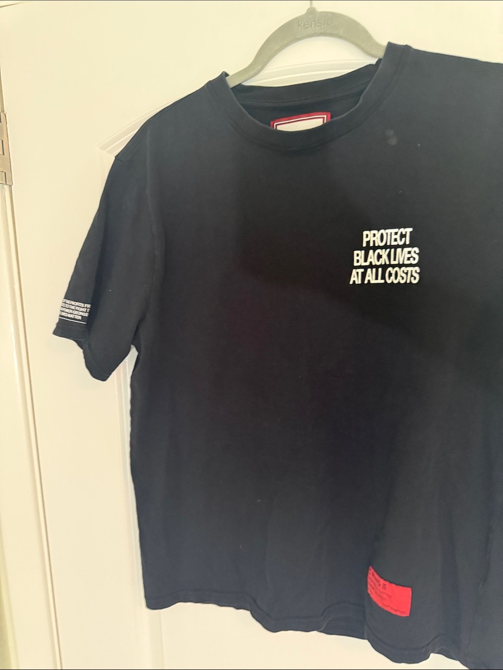 CHNGE Black Short Sleeve Tee with White Slogan